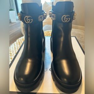 Gucci Trip Jewel Strap Bootie - Size 37